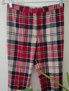 Vintage United Colors Of Benetton Red Plaid Waistband Detail